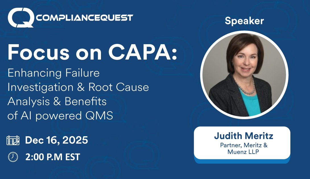 Focus on CAPA: Enhancing Failure Investigation & Root Cause Analysis & Benefits of AI powered QMS