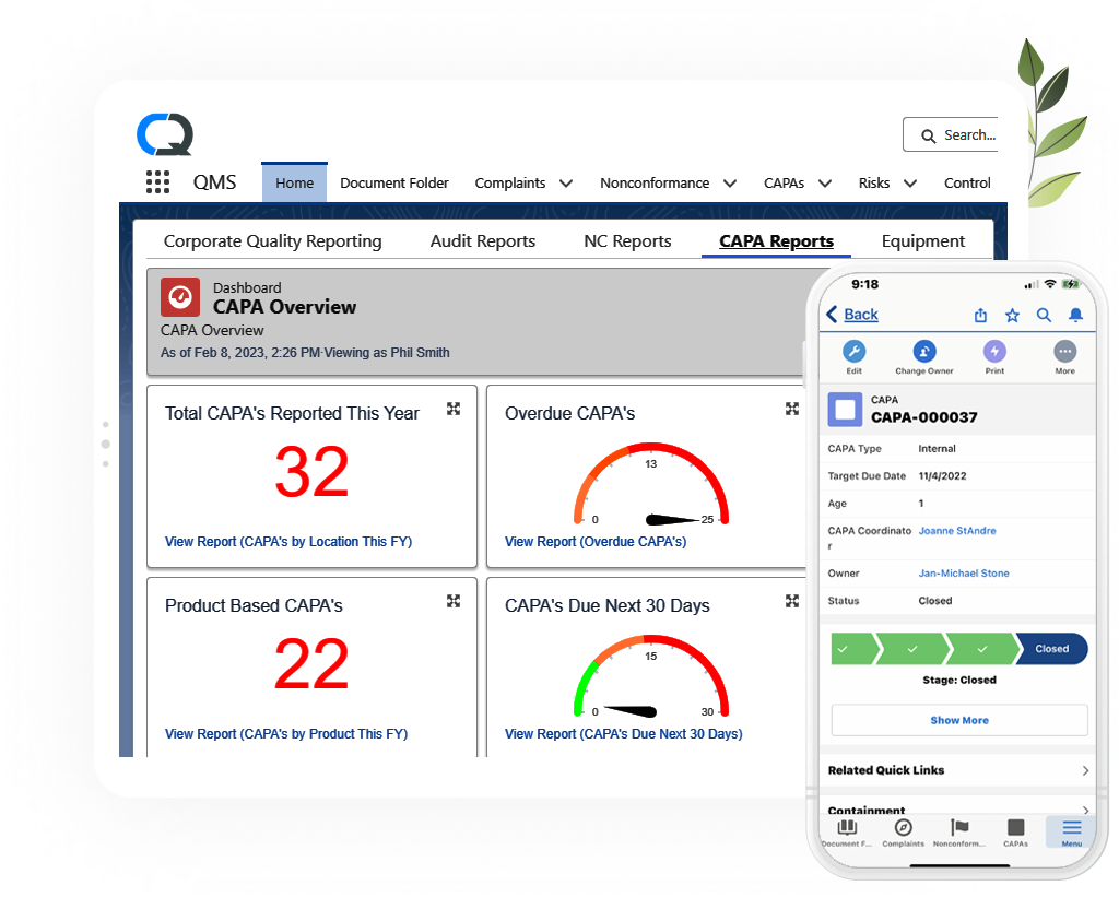Address the issue with corrective action management software